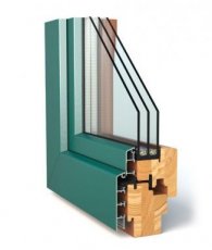 Okna drewniano-aluminiowe