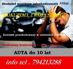  Dostałeś zanizone odszkodowanie za auto - odkupimy szkodę 