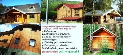 Domy z bali okrągłych, toczonych, litych