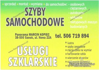 Dorabianie szyb - Usługi szklarskie