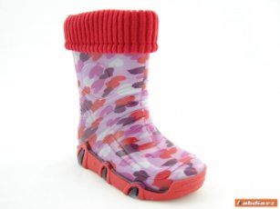 Kalosze dziecięce ocieplane Z-POL Szuwarek różowe