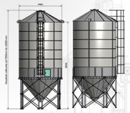 Silosy lejowe - wykonane z blachy ocynkowanej