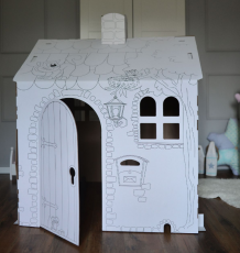 Domek tekturowy dla dzieci do malowania