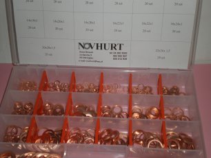 Zestaw podkładek miedzianych 400 el.