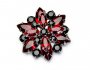 Broszka bordowo czarna 3D