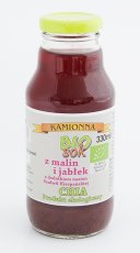 Bio sok z malin i jabłek z dodatkiem nasion chia