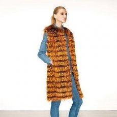 Kamizelka z naturalnego futra lisa