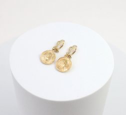 Klipsy z monetą złotą