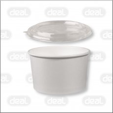 Opakowanie EKO Miska papierowa z pokrywką 508ml biała 50szt