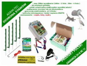 Zestaw  do ochrony stawów przeciw  czaplom i wydrom