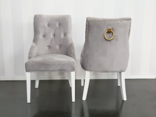 Krzesła tapicerowane Bari szare - producent