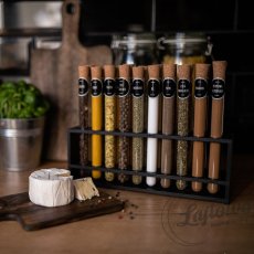 Przyprawnik dekoracyjny czarny 20 fiolek