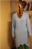 Długi ciepły sweter asymetryczny kolor jasny niebieski