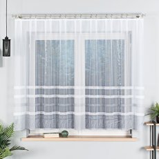 Firanka żakardowa ze wzorem wysokość 150cm, kolor biały