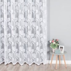 Firanka żakardowa ze wzorem i błyskiem, wys 250 cm