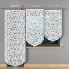 Anika Panel Żakardowy Gotowy Szer 90 X Wys 250cm Biały