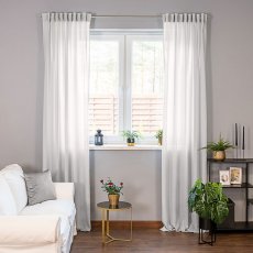 Basic Zasłona Gotowa, Szer.145 X Wys.250cm Pastelowy Szary