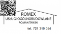 ROMEX USŁUGI OGÓLNOBUDOWLANE ROMAN TAŃSKI
